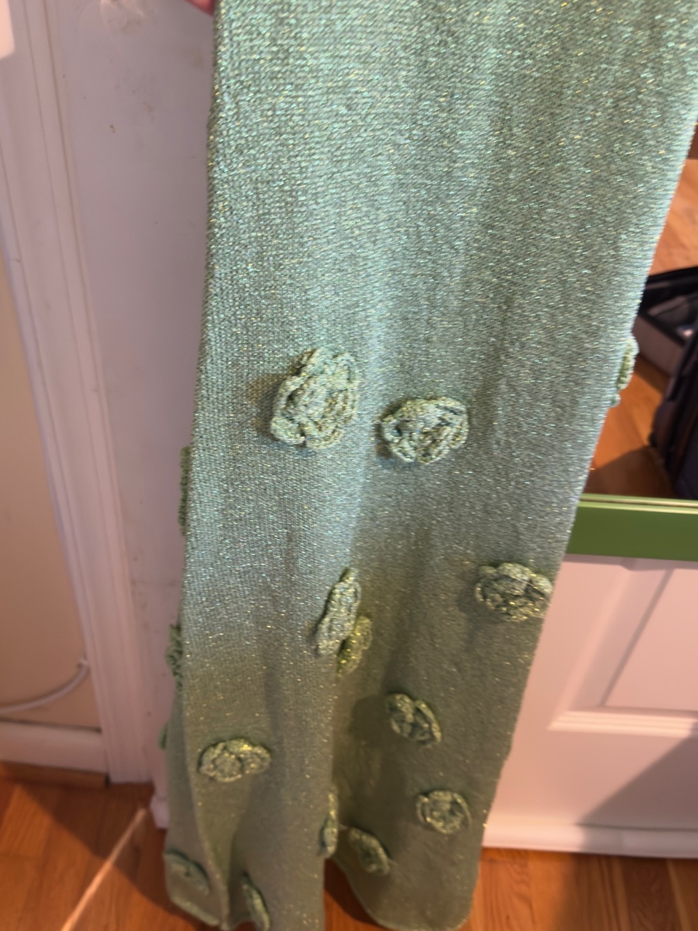 Meshki Green Shimmery Knit Top